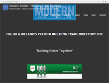 Tablet Screenshot of modernbuilder.co.uk
